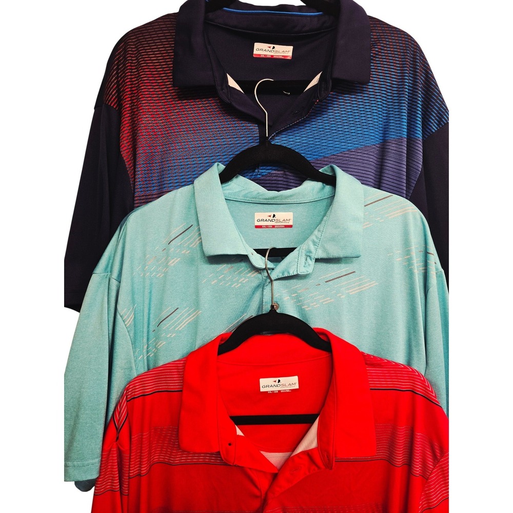 Grand Slam Performance‎ Polo Bundle 3 Piece lot XXL Golf Casual Preppy Classic